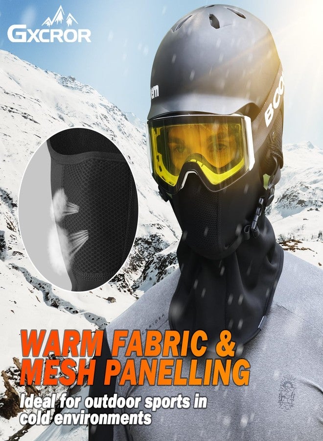 GXCROR Ski Mask Breathable Balaclava Windproof Winter Thermal Face Cover for Cold Weather Skiing Motorcycle for Men and Women Black - Image 2